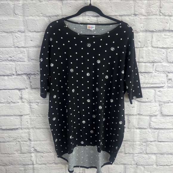 LuLaRoe Tops - Lularoe Disney Nightmare Before Christmas Jack Skellington Faces & Polka Dot Top